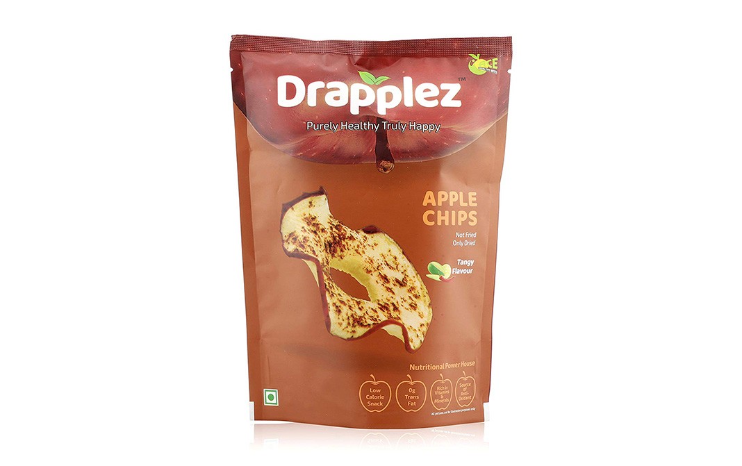 Drapplez Apple Chips Tangy Flavour   Pack  27.2 grams